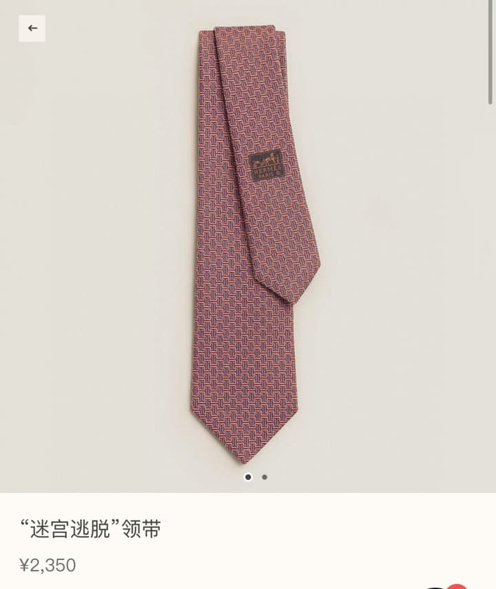 Hermès Philippe Mouquet Men's Tie in Cool Grey Patterned