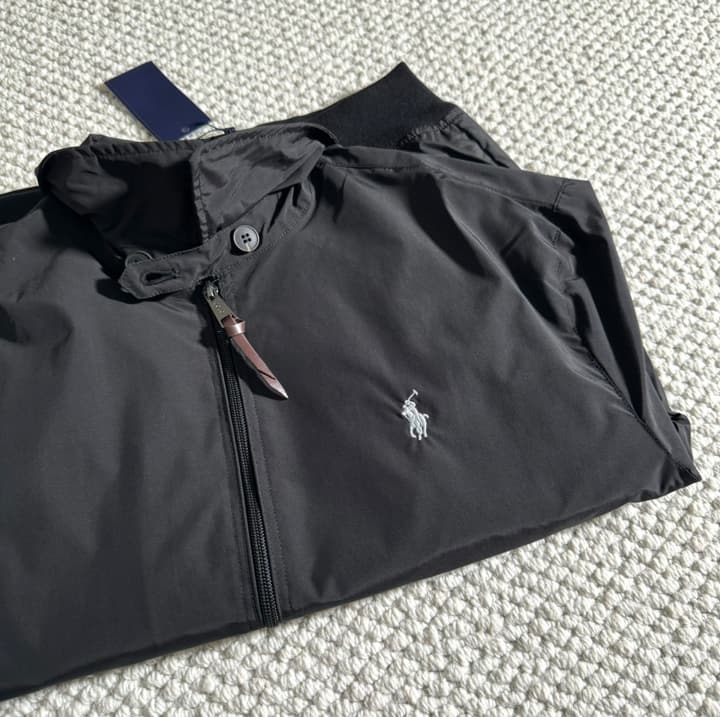 Ralph Lauren Embroidered Pony Harrington Jacket in Apricot White
