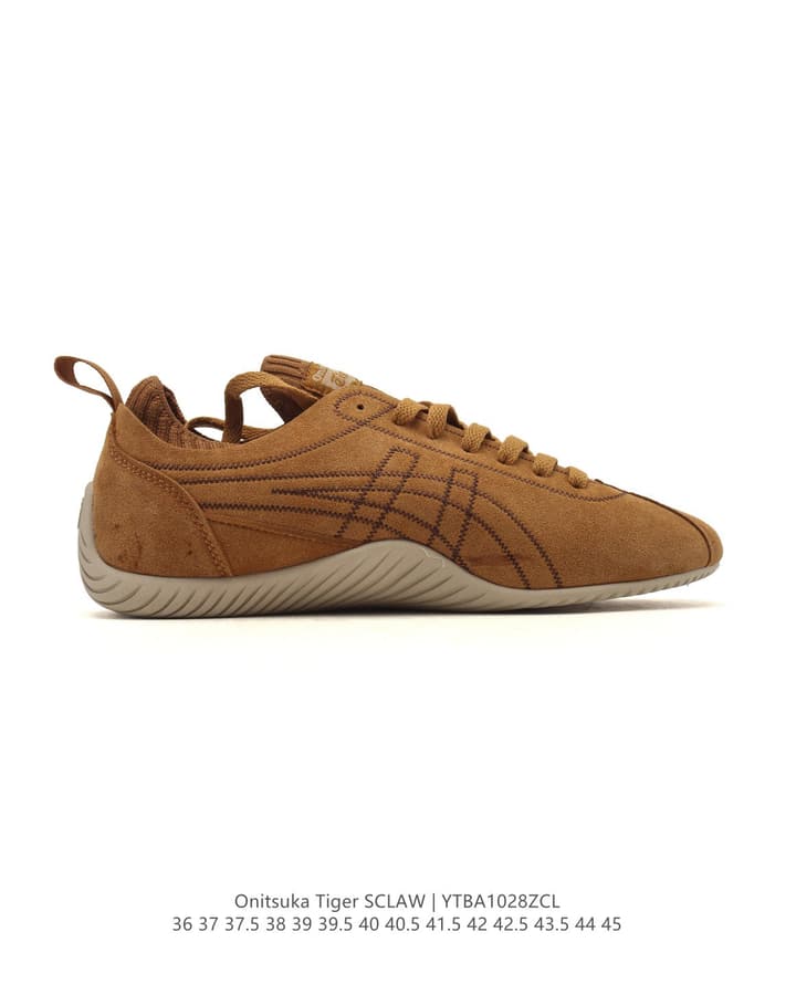 Onitsuka Tiger SCLAW Low-Top Casual Sneakers in Tan Upper With Beige Sole