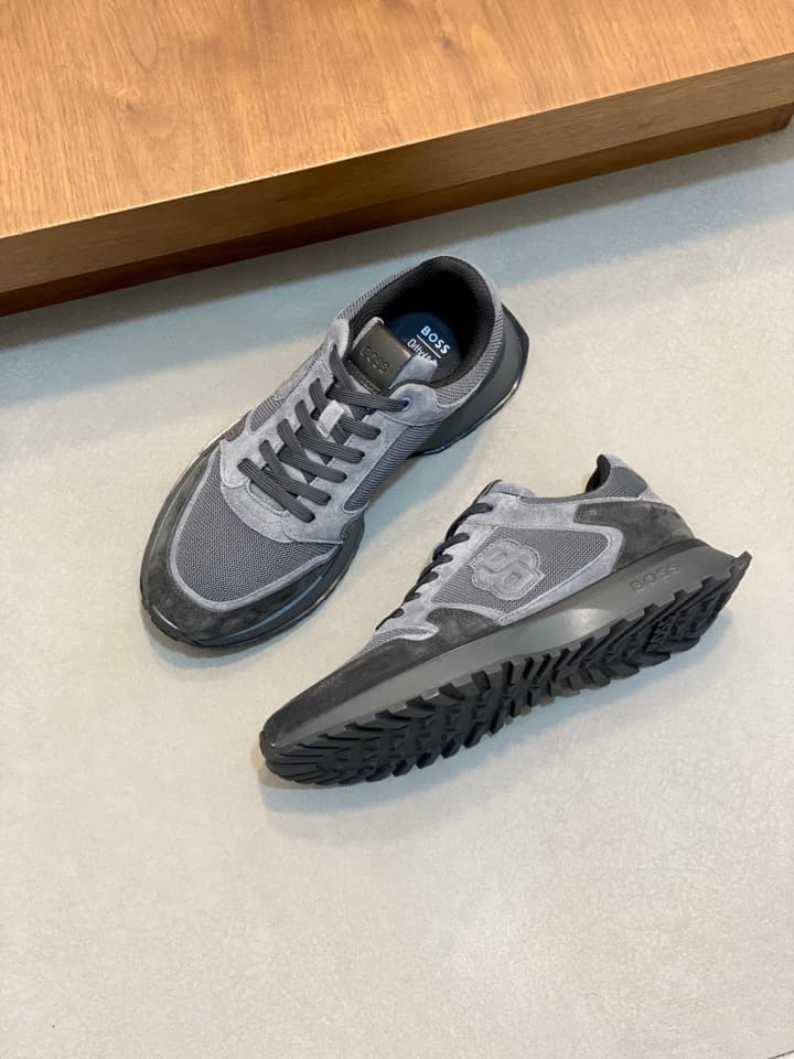 Boss Menswear Suede and Mesh Sneakers