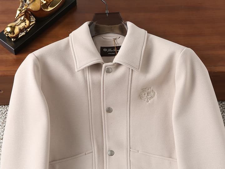 Loro Piana Wool Collared Business Casual Jacket – 2025FW in Black