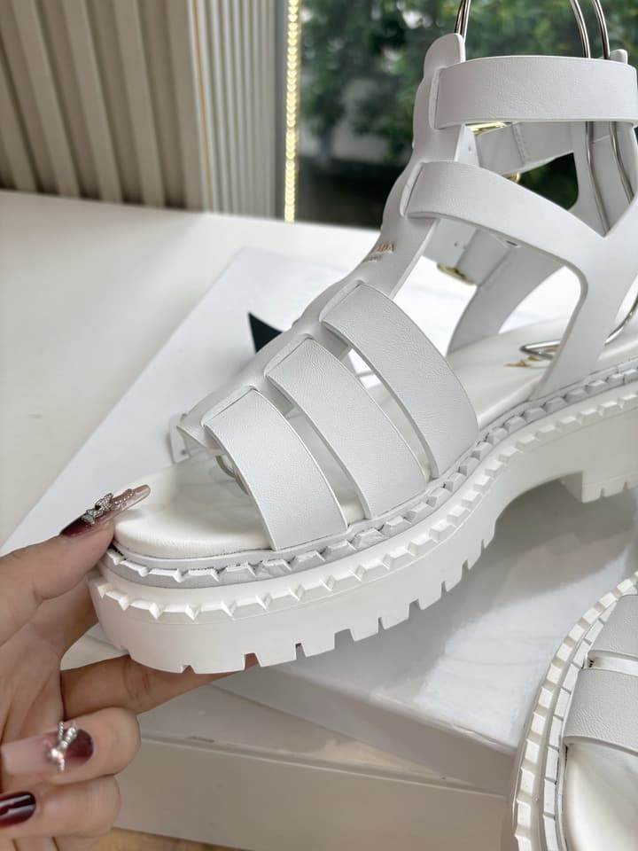 Prada 2025 Spring/Summer Cage Sandals in Black