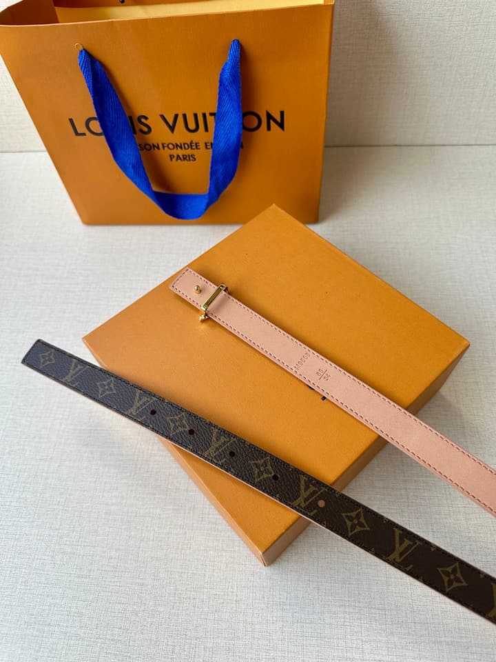 Louis Vuitton Iconic Reversible Belt in Gold Hardware