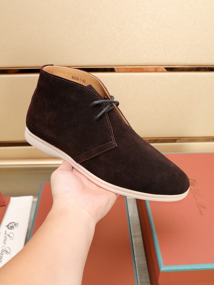 Loro Piana Water-Repellent Suede Moccasin Loafers in Black