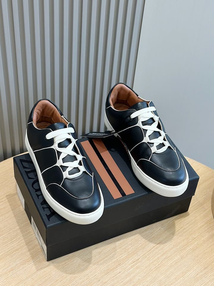 Zegna Tiziano Couture Sneakers in Black With Matching Laces