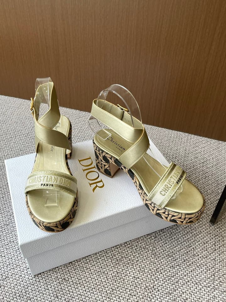 Dior Riviera Dway Wedge Sandals – Spring/Summer 2025 Collection in Black