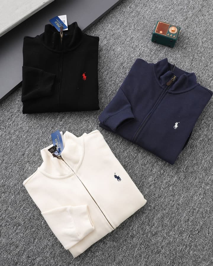 Ralph Lauren Old Money Full-Zip Sweatshirt – 25SS in Navy Blue