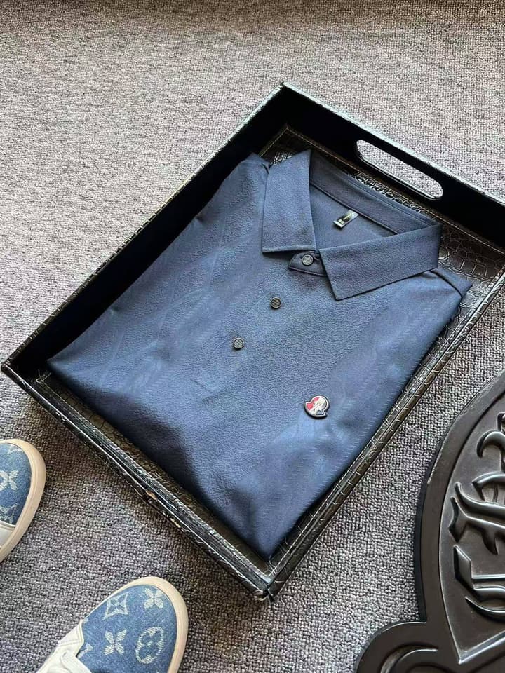 Moncler Ice Silk Jacquard Seamless Polo Shirt