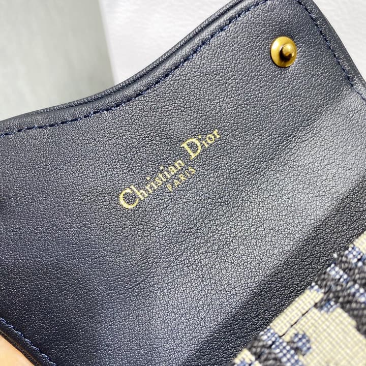 Dior Oblique Saddle Tri-fold Wallet