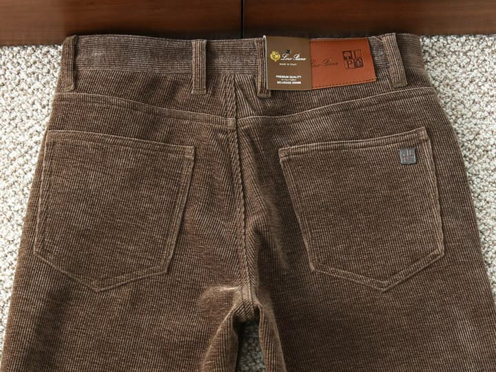 Loro Piana Corduroy Business Casual Trousers – Autumn/Winter in Coffee Brown