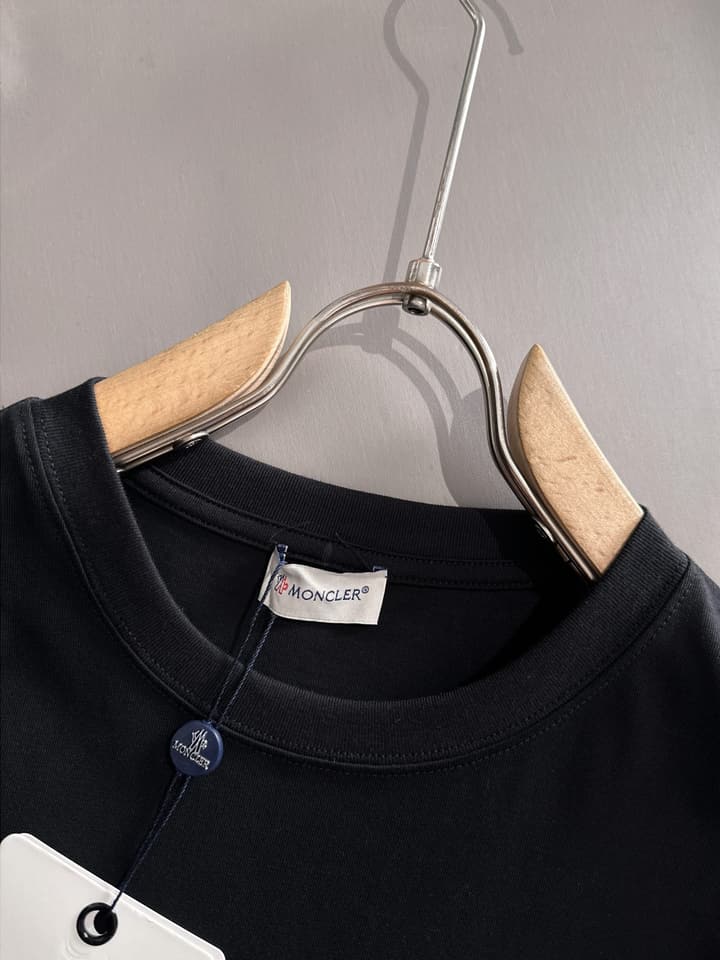Moncler Woven Pocket Embroidery Logo T-Shirt – 2025SS in Black