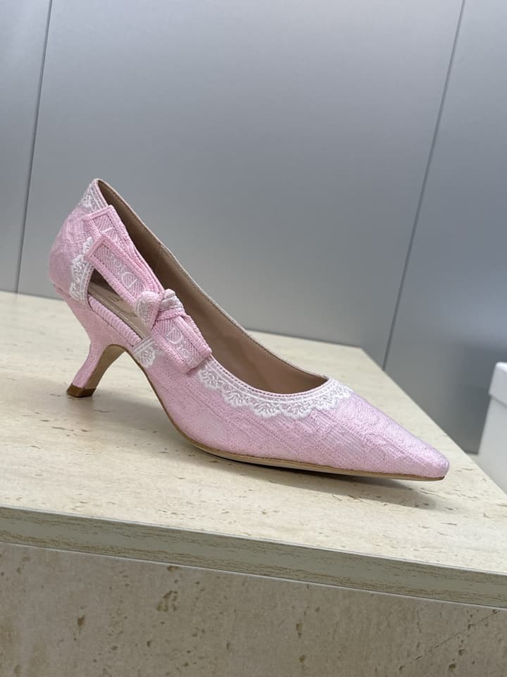 Dior J'Adior Dentelle Jelly Bow Pumps – 2026 Early Spring Collection in Black 6.5cm Heel