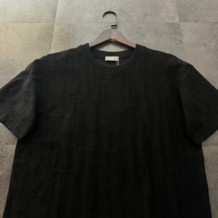 Dior Oblique Print Cotton T-Shirt – 2026SS Collection in Black