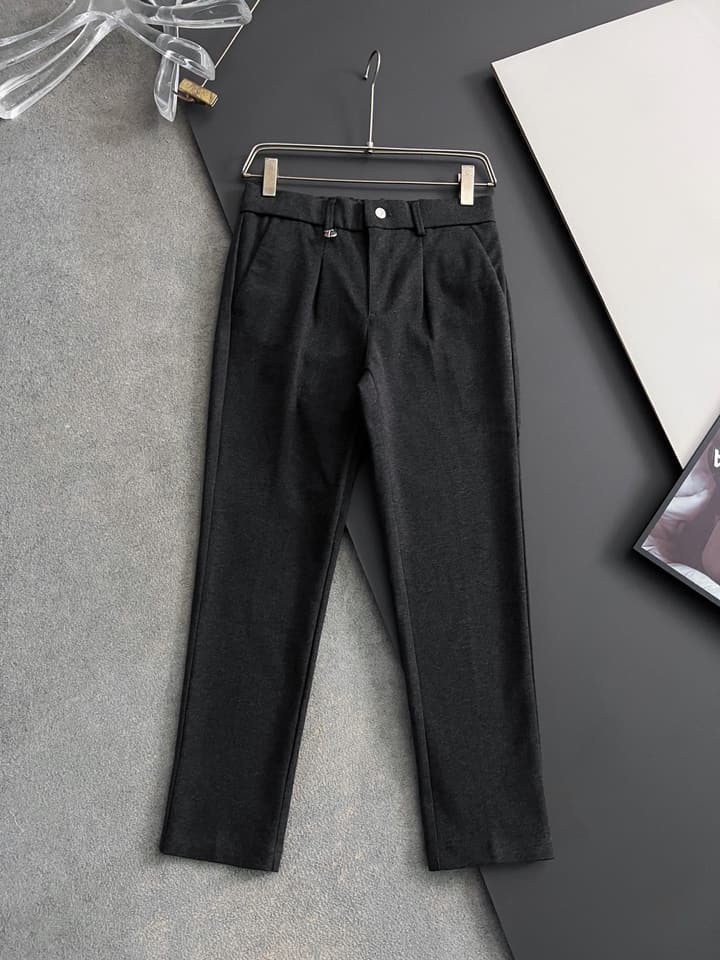 Moncler 2025 Pure Cotton Casual Trousers in Charcoal Gray