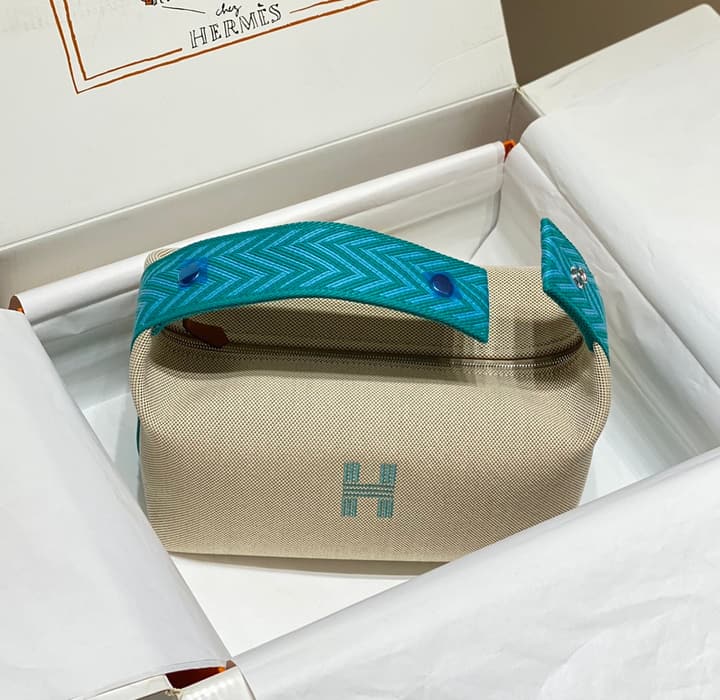 Hermès Trousse Bride-A-Brace Canvas Vanity Case