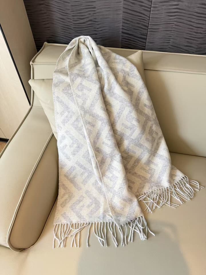 Fendi FF Monogram Cashmere Scarf
