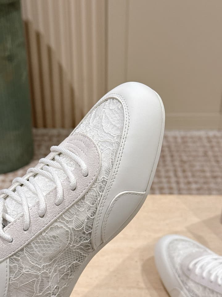 Jimmy Choo Diamond Lace Sneakers in Black Lace