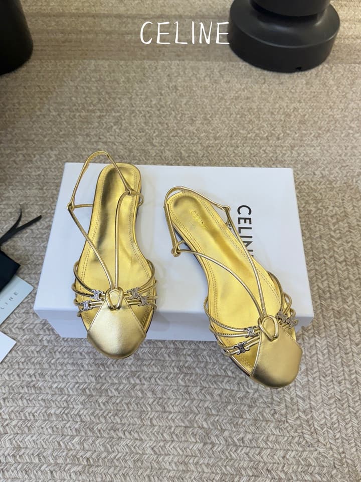 Celine Triomphe Ankle Strap Sandals – Spring/Summer Collection in Black