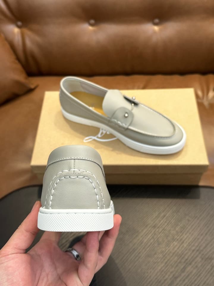 Christian Louboutin Men's Casual Sneakers in Light Grey