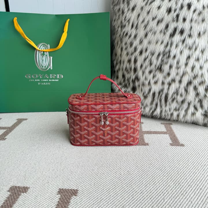 Goyard Muse Mini Vanity Case in Bright Orange Goyardine