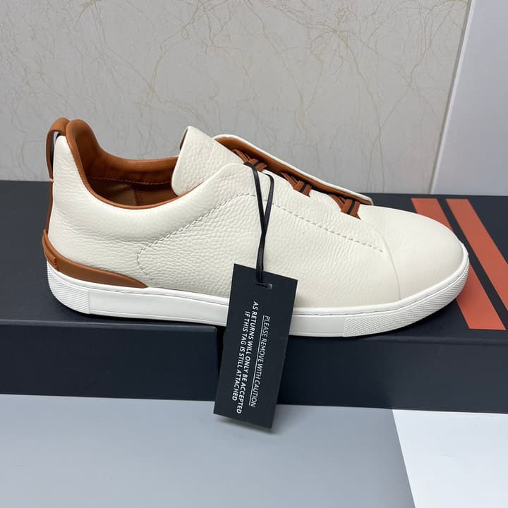 Zegna SECONDSKIN Triple Stitch™ Casual Sneakers in Monochromatic Black