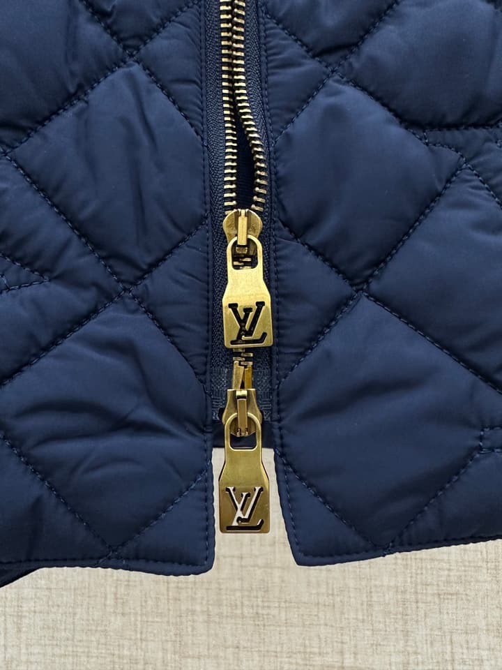 Louis Vuitton Diamond Quilted Jacket in Deep Navy Quilted Jacket