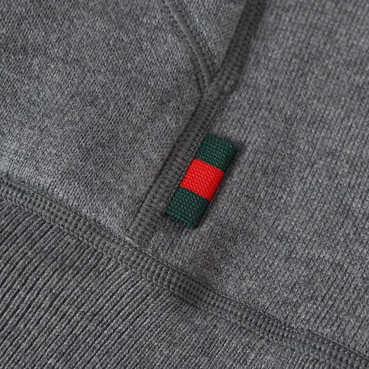 Gucci Reversible GG Cashmere Knit Jacket in Solid Charcoal Grey