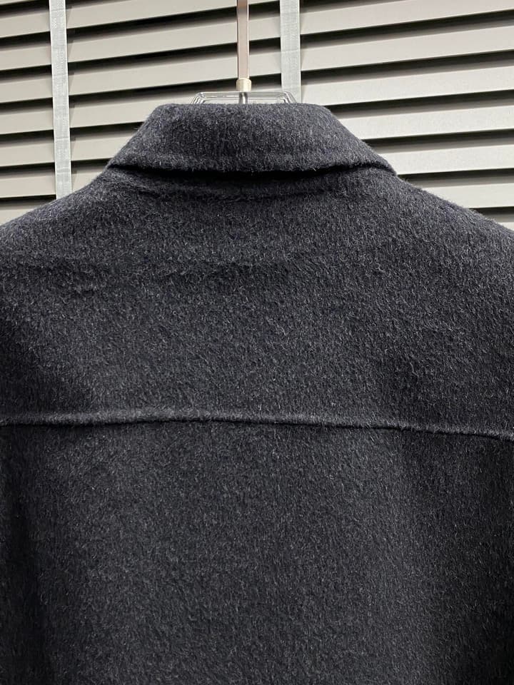 Dior Men's Classic Lambswool Short Coat in Camel Brown