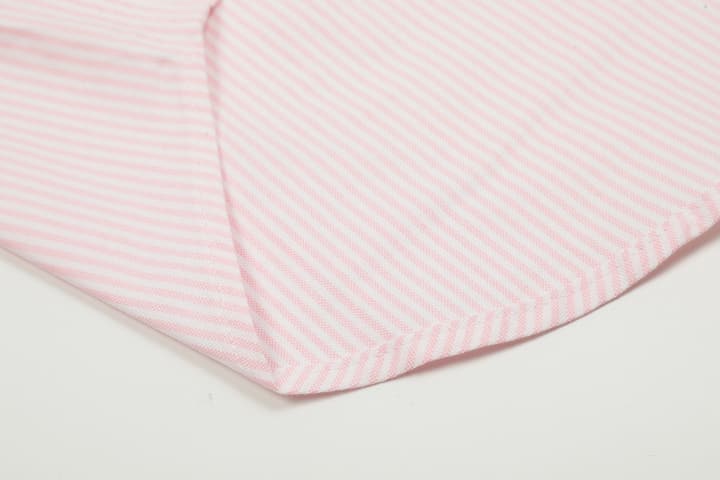 AMI Paris Small Heart Embroidered Striped Long Sleeve Shirt in Blue Stripe