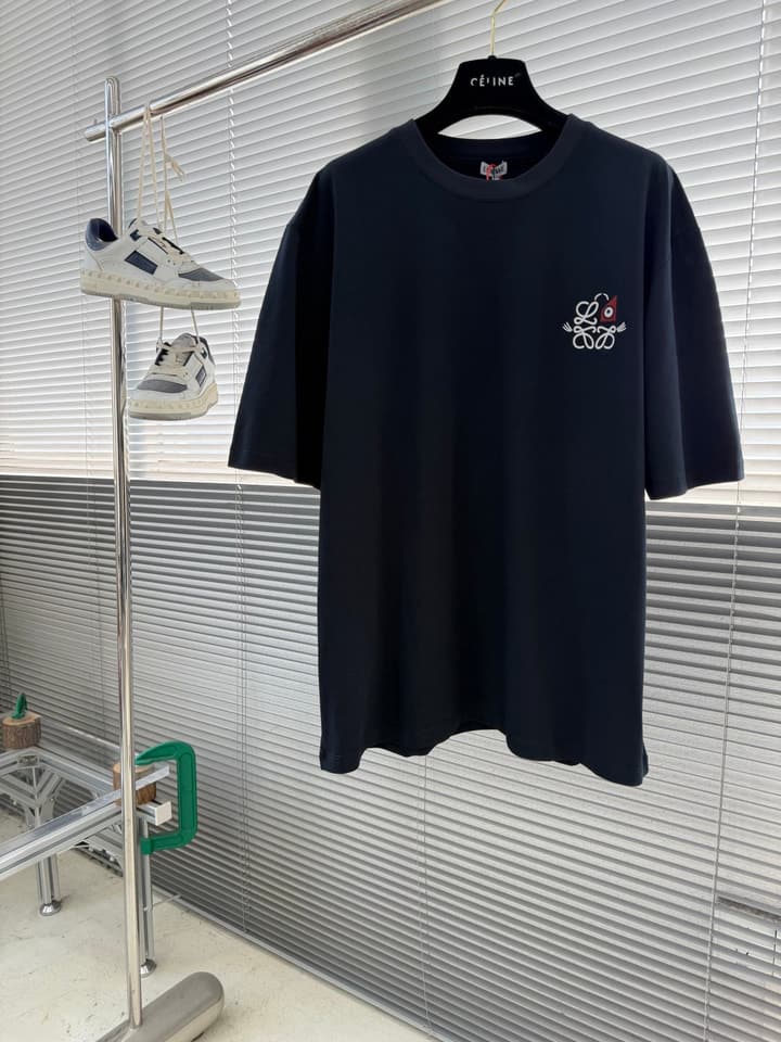 Loewe x Louis Wain Futurist Cats Embroidered T-Shirt in Black
