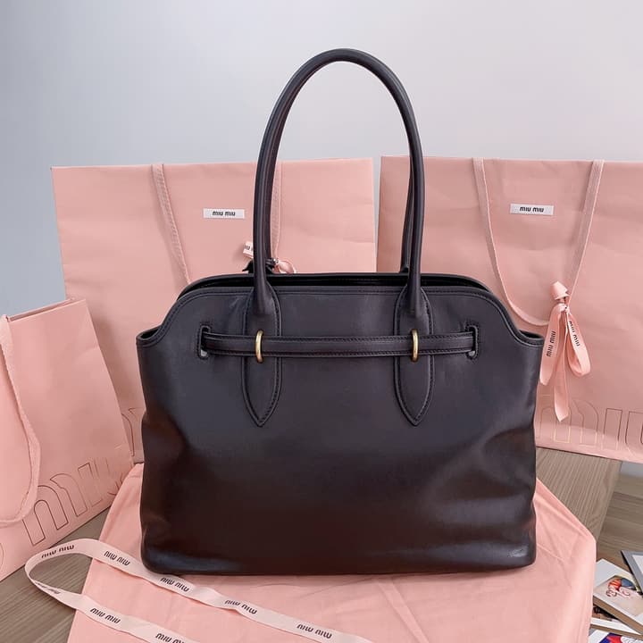 Miu Miu Aventure Nappa Leather Tote Bag