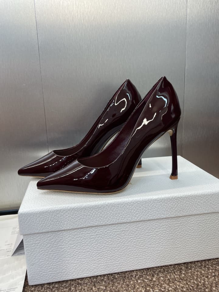 Dior CD Logo Pointed Toe Pumps – 2025 Spring/Summer Haute Couture Collection in Shiny Black Flat