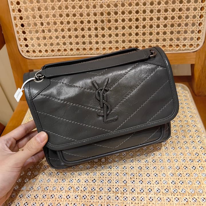 Saint Laurent Niki Baby Shoulder Bag in Apricot