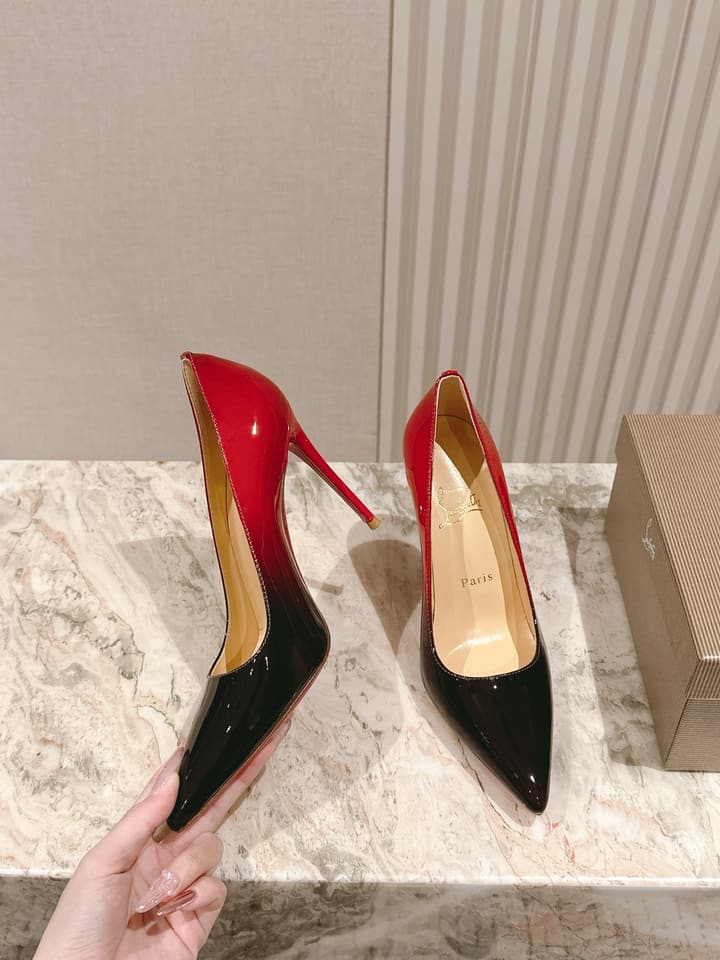 Christian Louboutin Platform Heeled Sandals – 2025 SS Show Model in Black Suede