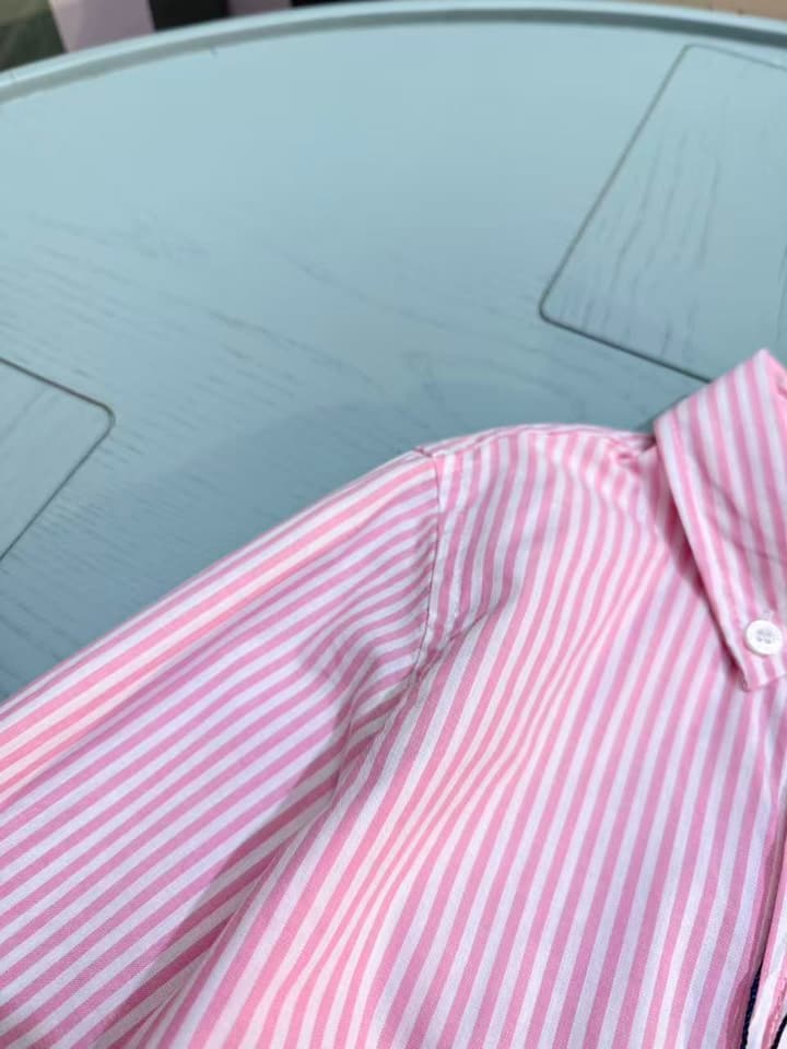 Ralph Lauren Polo Kids Embroidered Shirt – 2025SS – Kids Collection in White And Blue Gingham