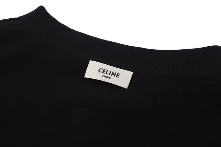 Celine Logo Embroidered Pullover Polo Shirt – 26SS in Classic Black