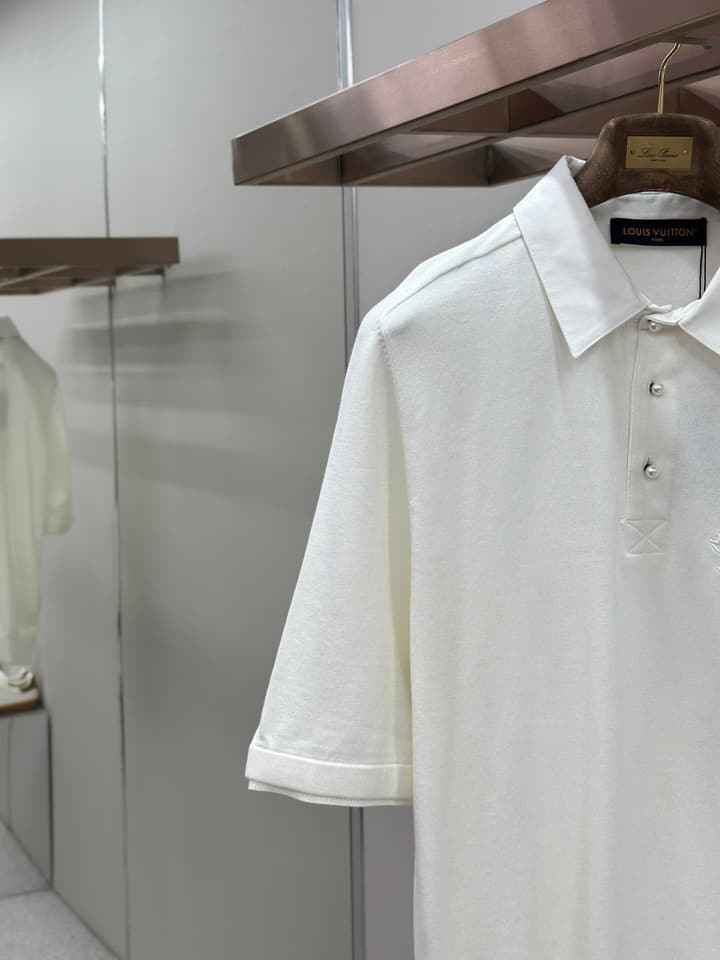 Louis Vuitton Knit Polo Shirt in Classic White
