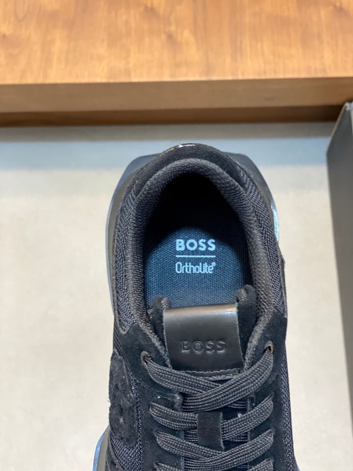 Boss Menswear Suede and Mesh Sneakers