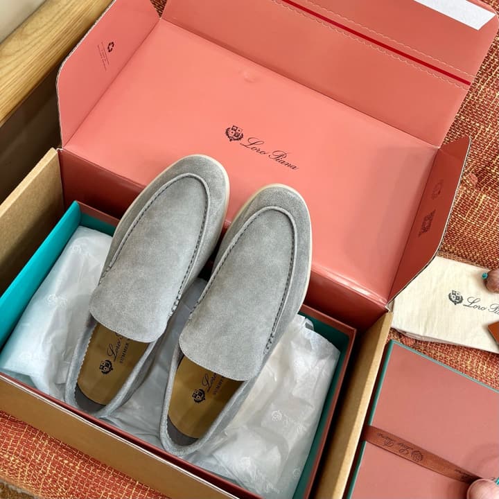 Loro Piana Suede Loafers in Brown
