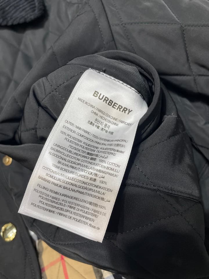 Burberry Quilted Long-Sleeve Jacket – 25FW in Charcoal Grey