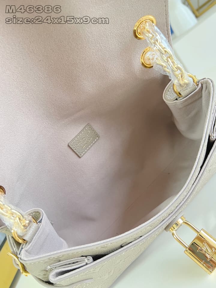 Louis Vuitton Anytime Flap Bag in Beige