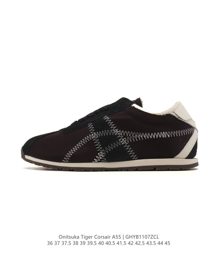 Onitsuka Tiger TIGER CORSAIR A55 Running Shoes in Beige Suede