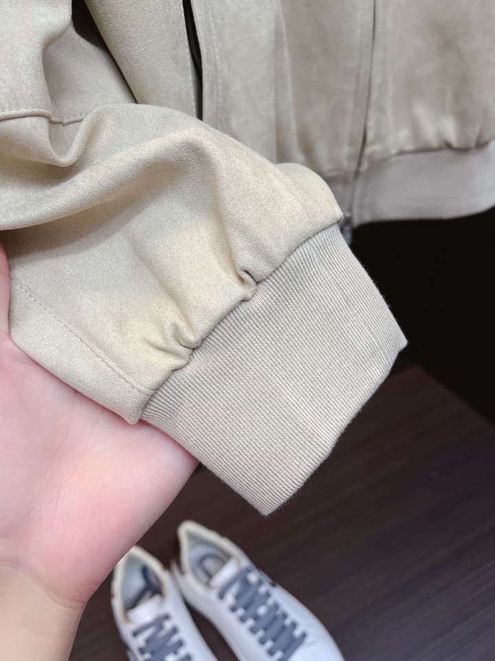 Dior Classic Men's Suede Bomber Jacket in Cognac Brown Suede Jacket
