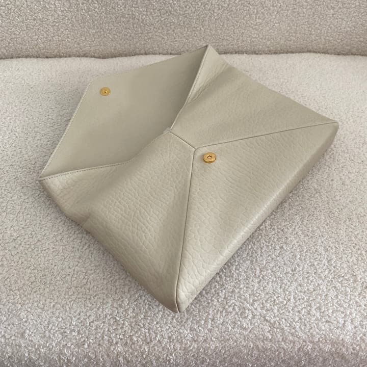 Saint Laurent Envelope Clutch Bag in Camel Brown