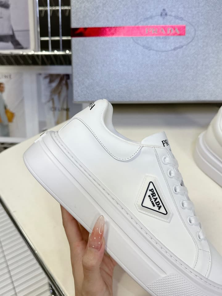 Prada Retro Platform Sneakers in White Sneaker 1