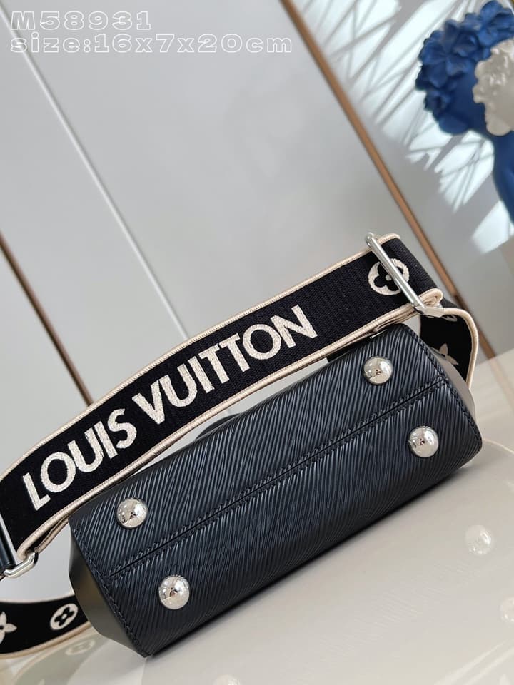 Louis Vuitton Cluny Mini Handbag in Dark Epi Leather With Pink Lining