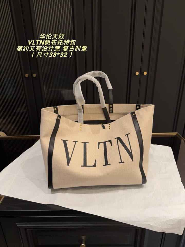 Valentino Garavani VLTN Canvas Tote Bag