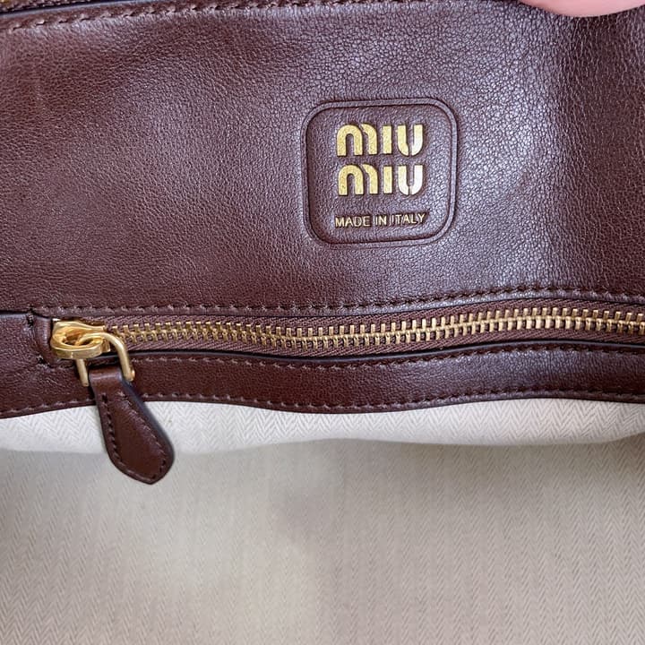 Miu Miu Aventure Nappa Leather Bowling Bag