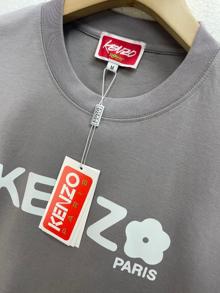 Kenzo Premium Grey Long-Sleeve Crewneck T-Shirt in Premium Grey