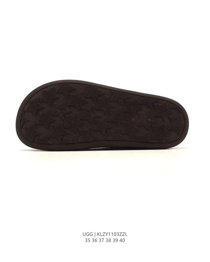 UGG Retro Color-Block Sheepskin Slippers – Autumn/Winter Collection in Brown Suede